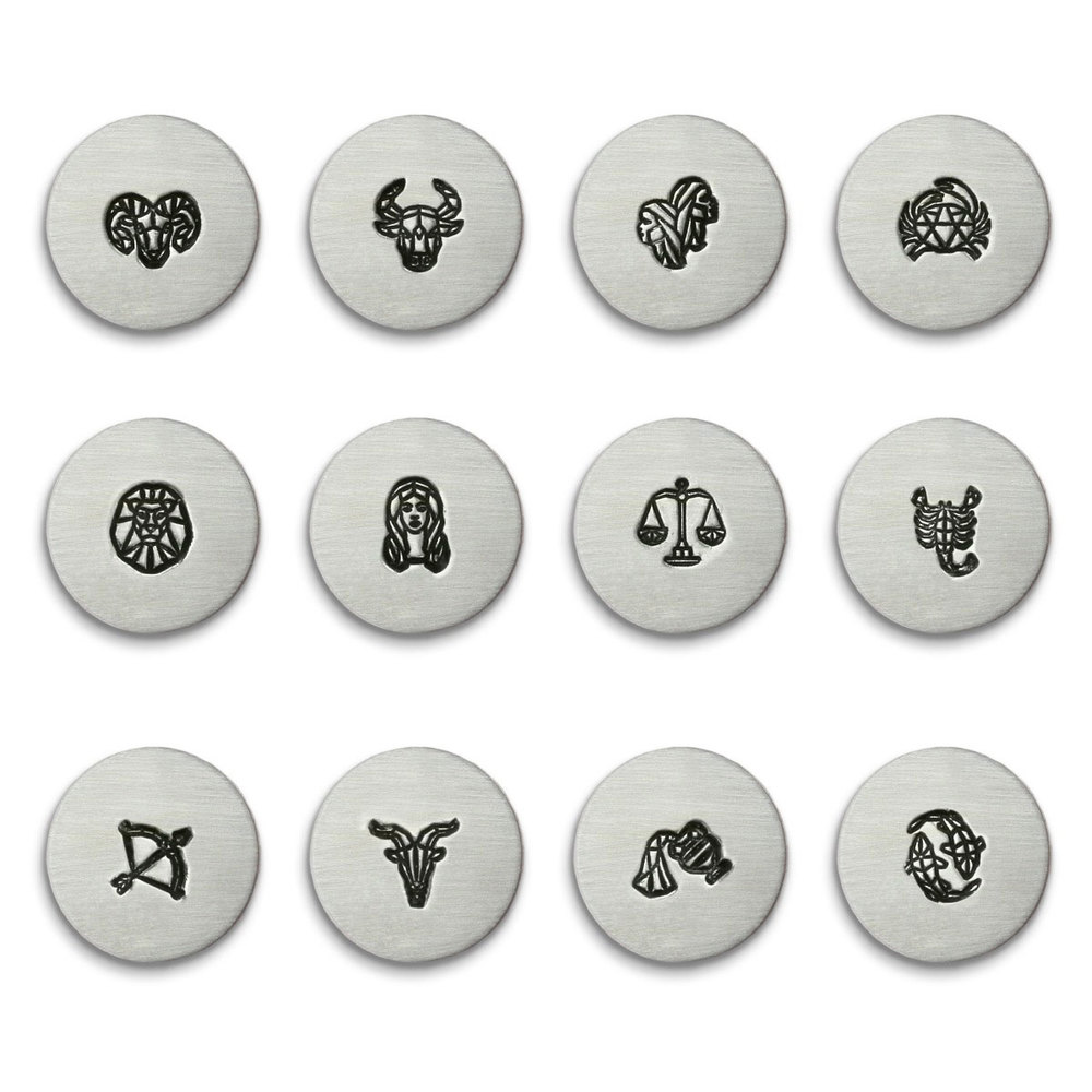 Metal Stamping Tools ImpressArt Geometric Horoscope Zodiac Capricorn Metal Design Stamp, 6mm